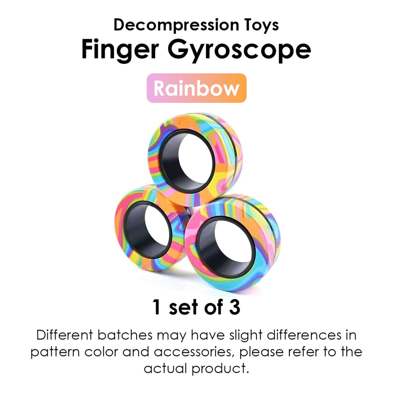 Magnetic Fidget Rings - 3 Pack
