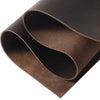 Roll of coffee brown crazy horse leather full-grain cowhide for crafting