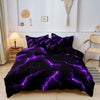 Lightning Storm Print Duvet Cover Set – Soft, Breathable Bedding for All Seasons
