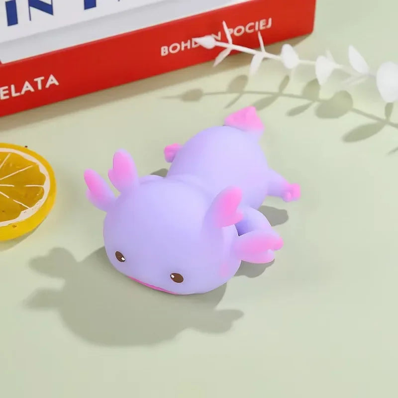 Axolotl Squeeze Ball Stress Relief Toy - Slow Rising Squishy for Kids and Adults