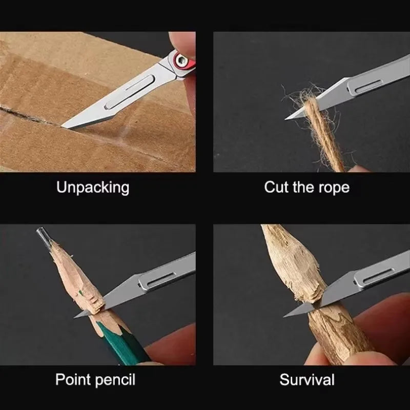 Compact Folding Utility Knife with Replaceable Blades