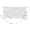 White fabric waist apron with ties and three pockets