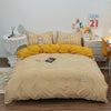 100% Cotton Duvet Cover Set with Plaid Stripe – Breathable & Skin-Friendly