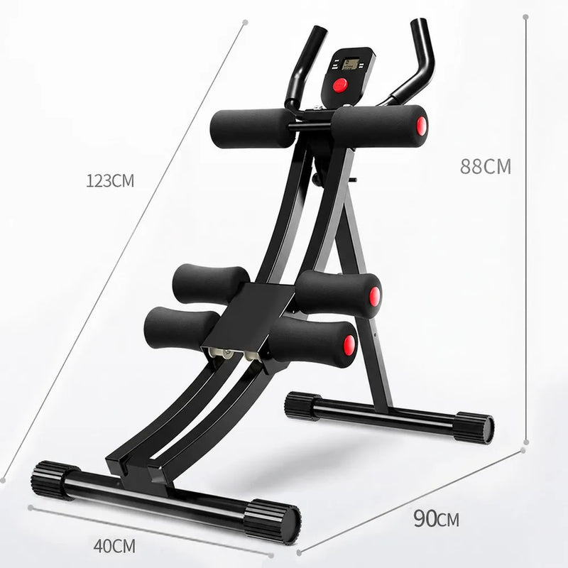 Klappbarer Bauchtrainer mit LCD-Display