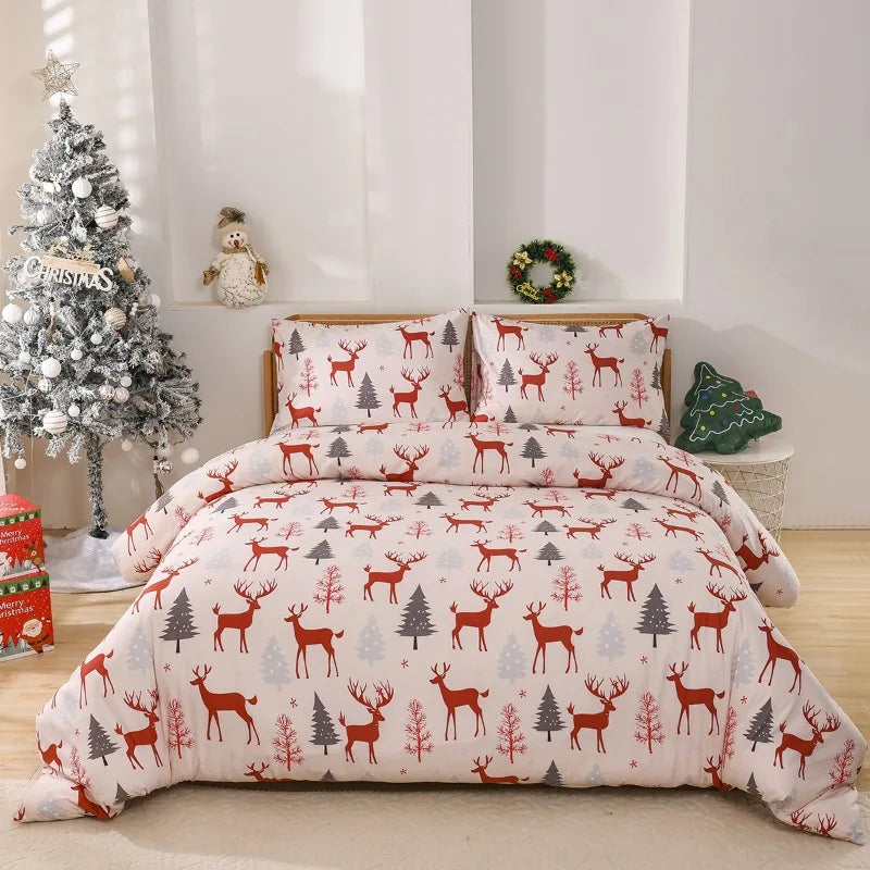 Festive Christmas Duvet Cover Set with Pillowcases