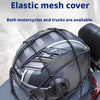 Elastic mesh cover for a motorcycle helmet, available for both motorcycles and trucks.