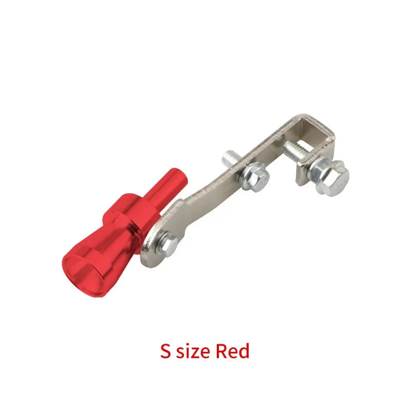 Red S size exhaust turbine whistle for cars and motorcycles