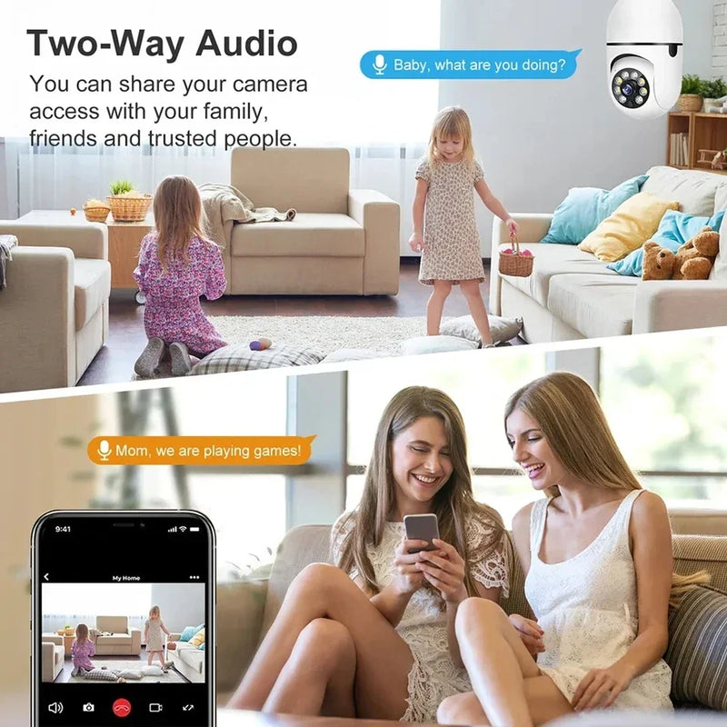 360° Wireless PTZ Security Camera with Night Vision