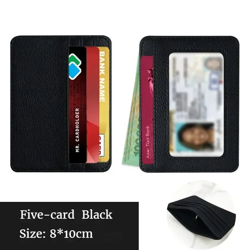 Slim PU Leather Wallet with Multiple Card Slots