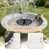 A stone fountain spraying water, with birds interacting with the water. Shows anti-collision fixers.