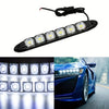 Universal Car LED Daytime Running Lights – Flexible 6-SMD Bulbs (White or Ice Blue, DC 12V)