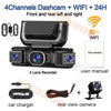 4-Channel 1080P Dash Cam with WiFi and 24H Parking Monitor