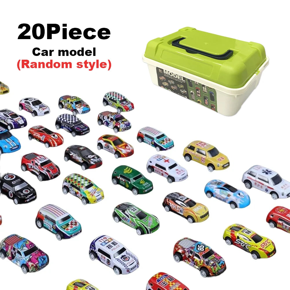 48-Piece Die-Cast Racing Car Set with Storage Case