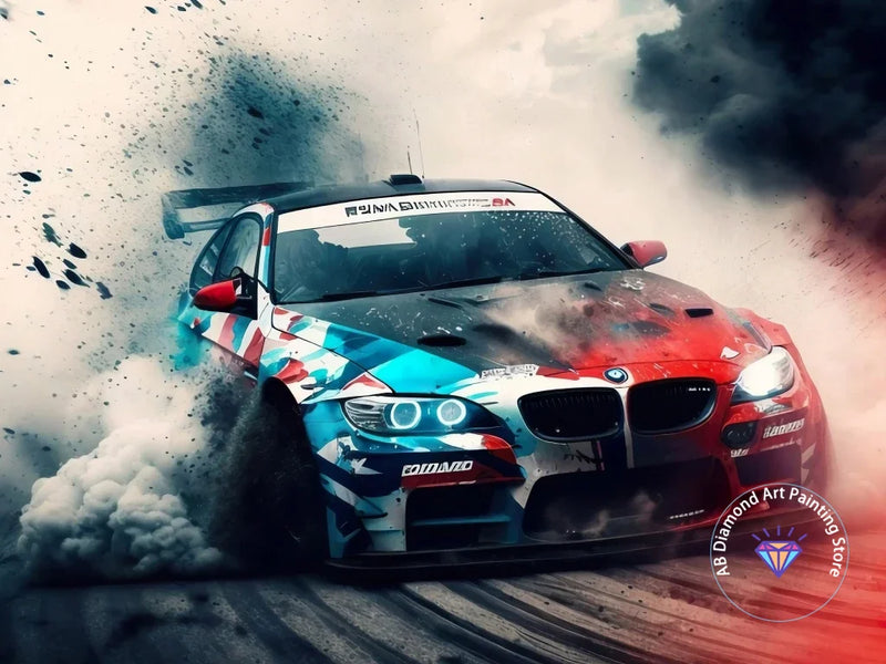Kit de Pintura con Diamantes 5D - Arte de Coche de Carreras