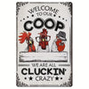 Retro Funny Chicken Farm Metal Sign for Kitchen and Coop
