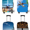 Elastic Aircraft Print Luggage Protector Cover