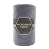 Roll of gray microfiber cloth cleaning wipes for kitchen use