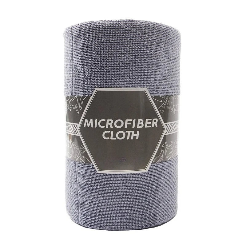 Roll of gray microfiber cloth cleaning wipes for kitchen use