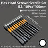 Magnetic Hex Allen Wrench Drill Bit Set (Metric & SAE, 1/4-Inch Shank)