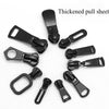 A set of ten thickened pull sheets for zipper repair, including various sizes like 3 inch, 5 inch, and 8 inch.
