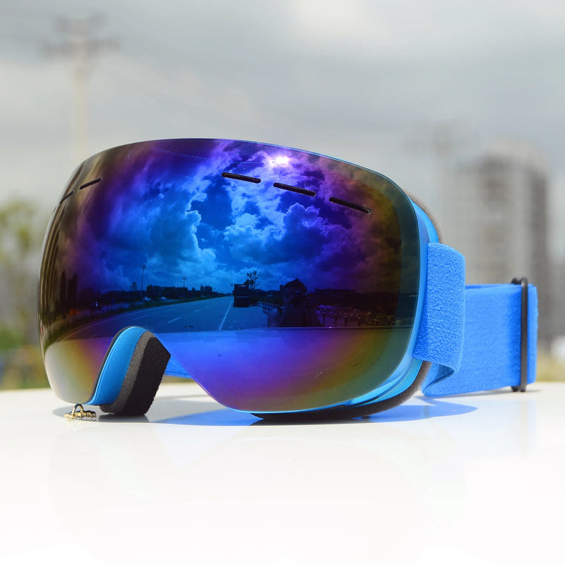 Dual-Layer Anti-Fog Ski Goggles with UV400 Protection