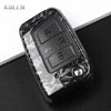 Carbon Fiber Car Key Case Cover for VW, SEAT & Skoda