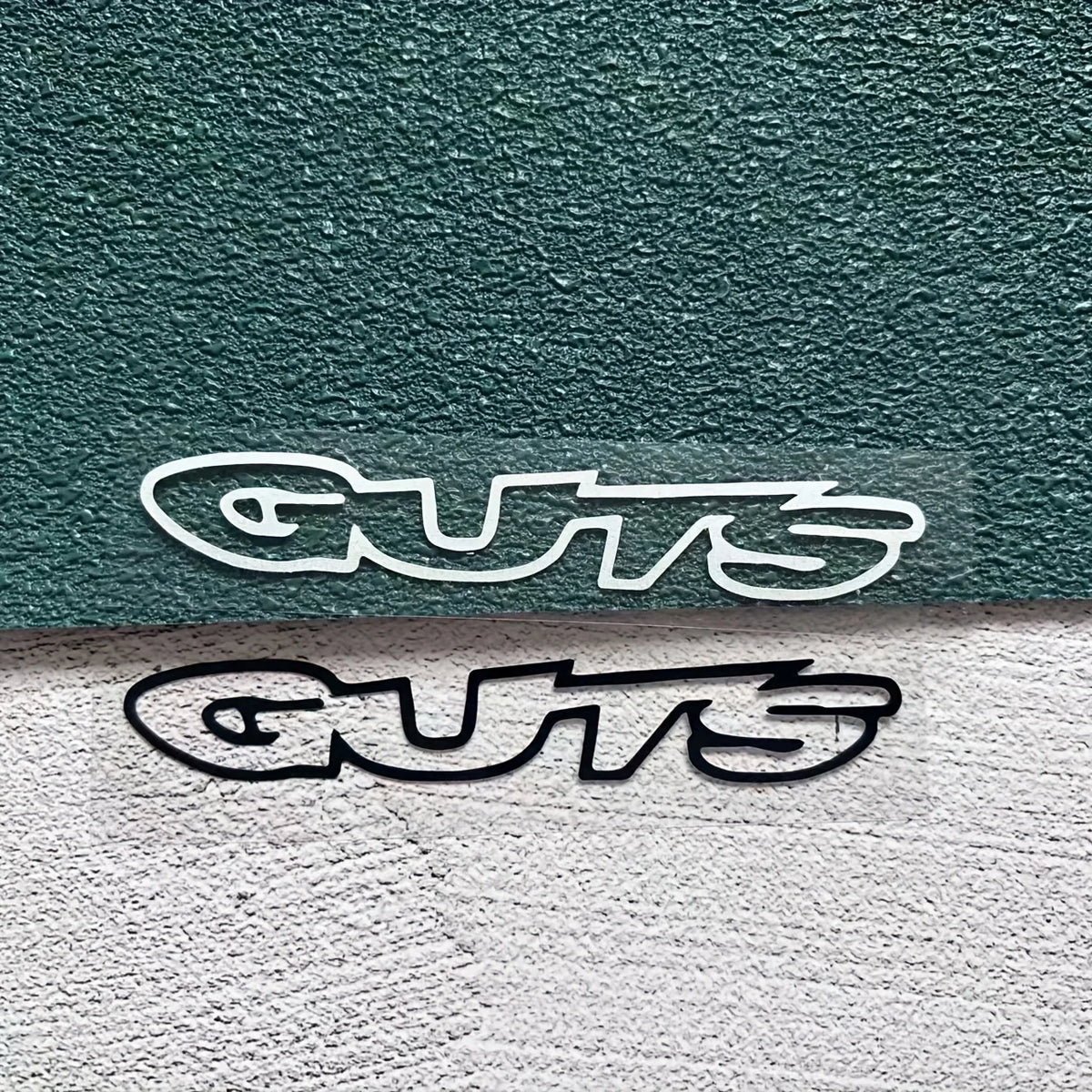 GUTS Text Vinyl Decal – Waterproof Car & Laptop Sticker