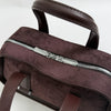 Vintage Croc-Embossed Mini Boston Bag with Dual Straps