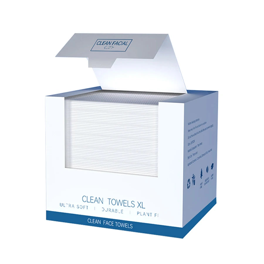 Large Disposable Face Towels – 40 Count, Soft & Thick for Gentle Cleansing