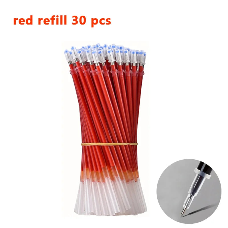 Smooth 0.5mm Gel Pen Set with Refills (Black, Blue, Red)