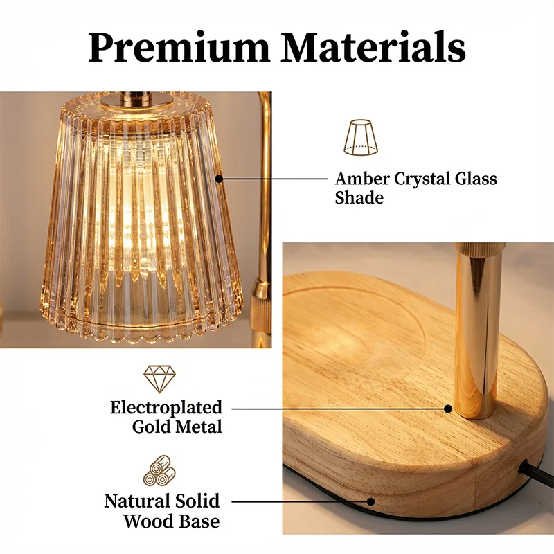 50W Dimmable Candle Warmer Lamp with Timer