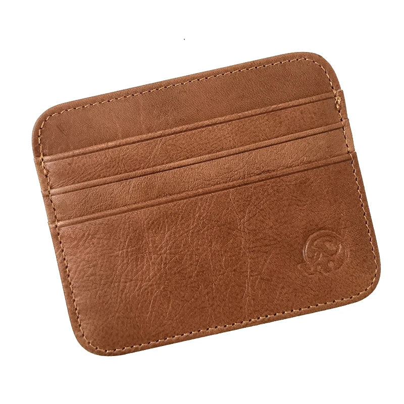 Slim Genuine Leather Card Holder Wallet