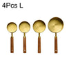 Stainless Steel Measuring Cup and Spoon Set with Wooden Handles