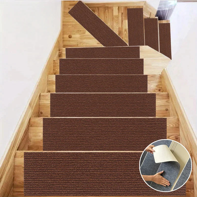 Self-Adhesive Non-Slip Stair Tread Carpet Mats