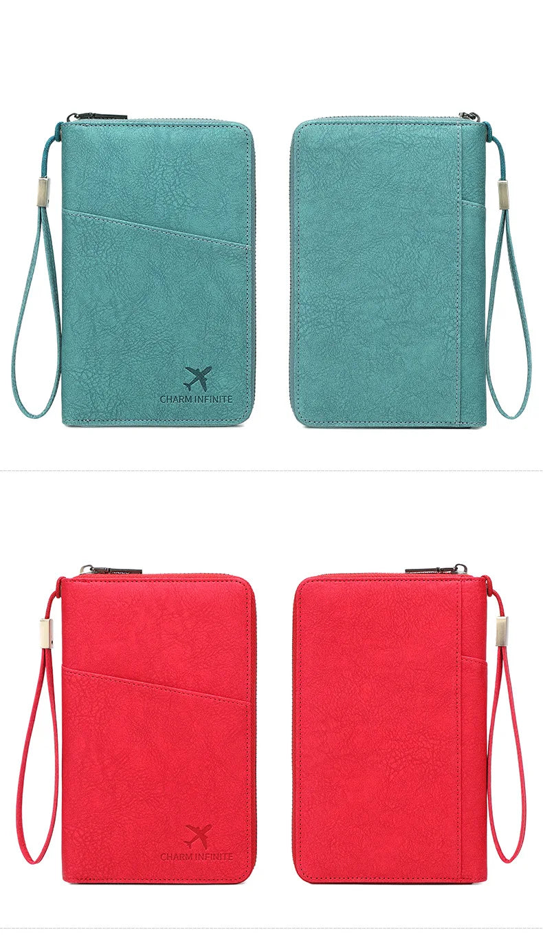 RFID Blocking Travel Passport Holder and Document Organizer