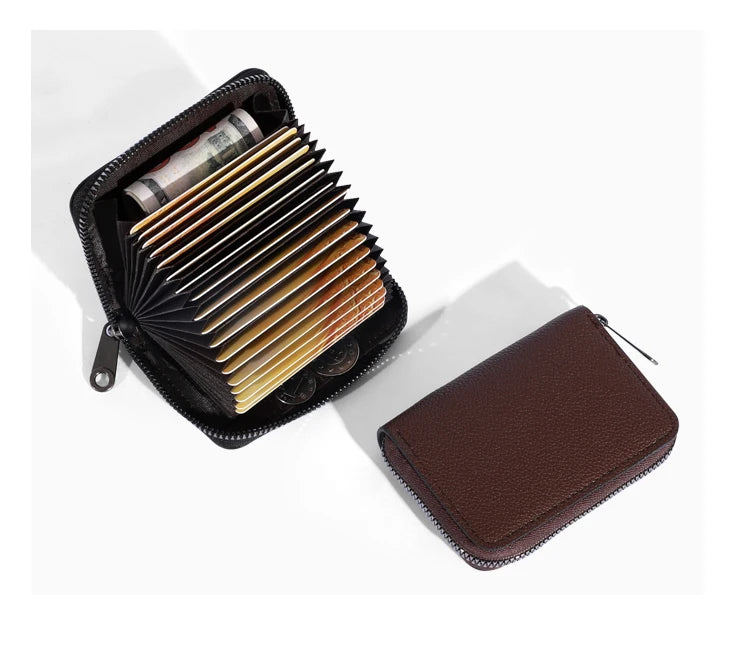 PU Leather Card Holder Wallet with 20 Card Slots