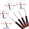 4-Piece Oil Seal Hook Removal Tool Set for O-Rings and Gaskets
