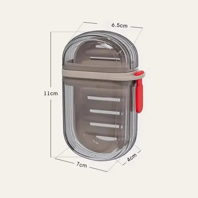 Leakproof Travel Soap Case with Drainage Tray