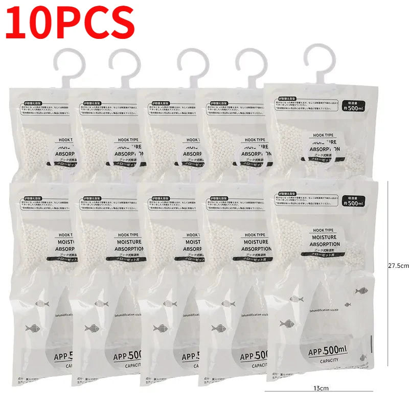 Hanging Moisture Absorber Bags for Wardrobe & Closet