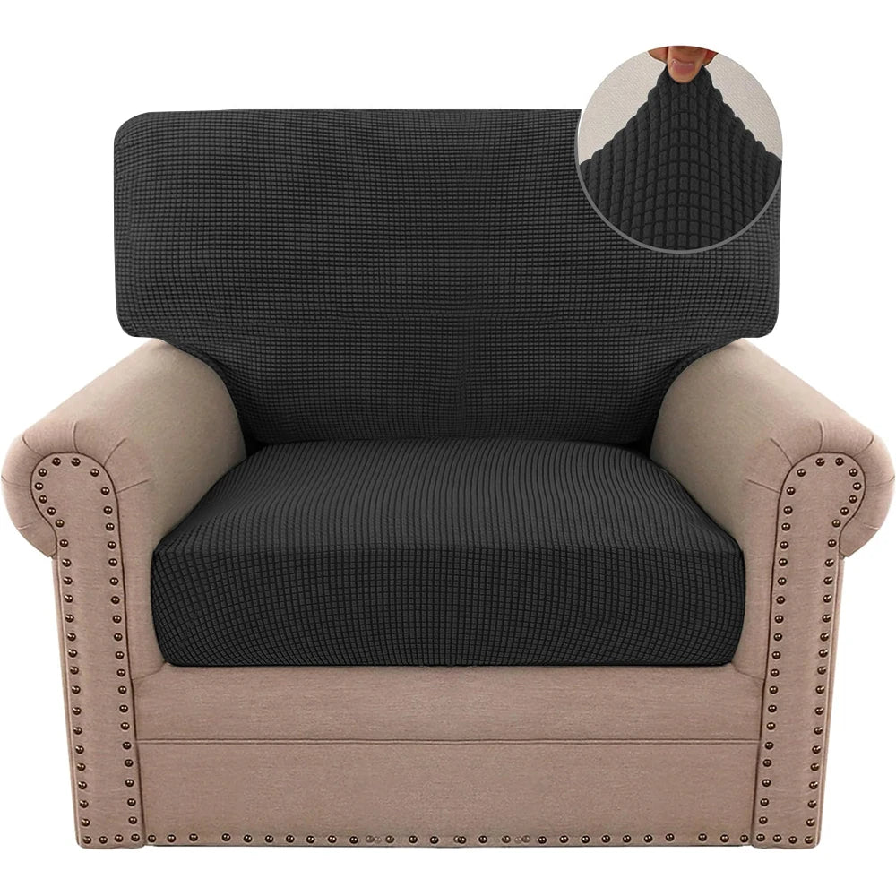 Stretchable Jacquard Sofa Cushion Covers with Anti-Slip Base