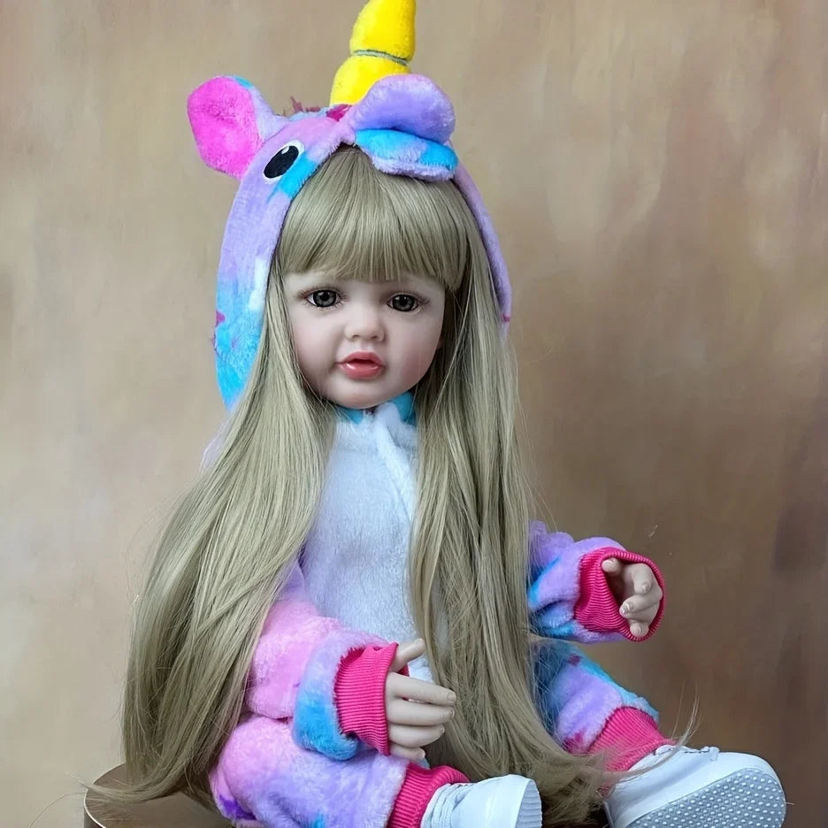 Lifelike Reborn Baby Girl Doll with Soft Silicone Body