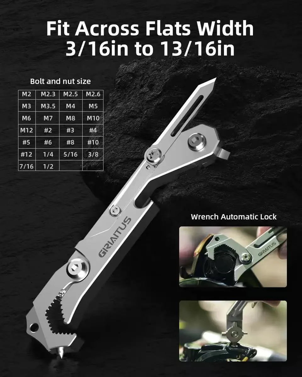 7-in-1 Multifunctional Pocket Tool with Wrench, Knife & Window Breaker