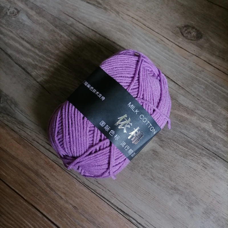4-Ply Soft Cotton Blend Yarn for Knitting and Crochet