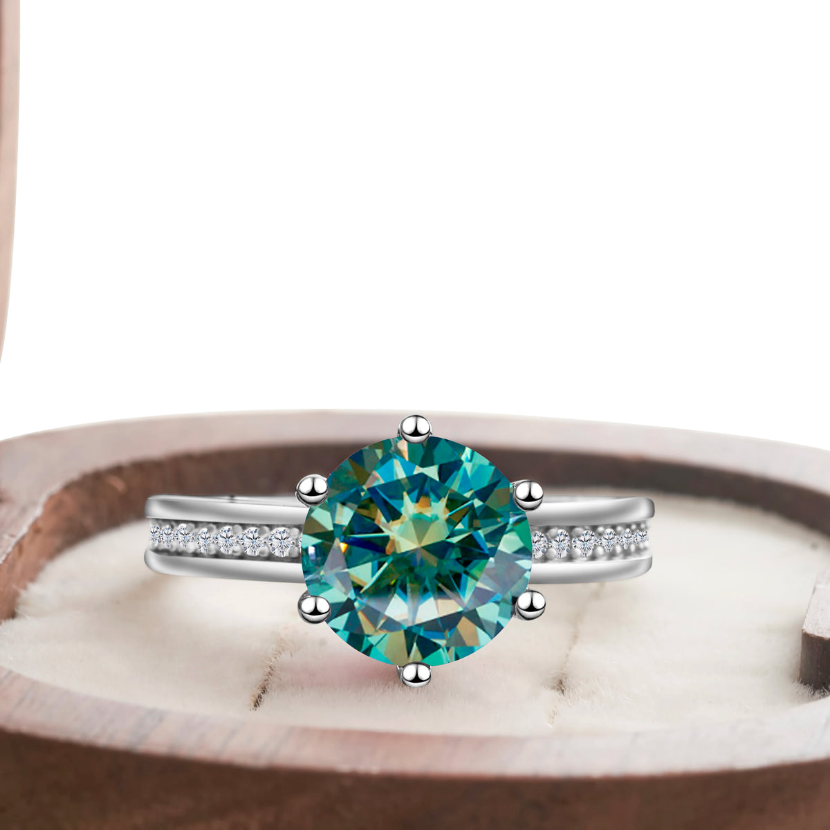 Lab-Created Moissanite Diamond Ring