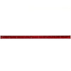 A red precision aluminum triangular scale ruler used for drafting and drawing.