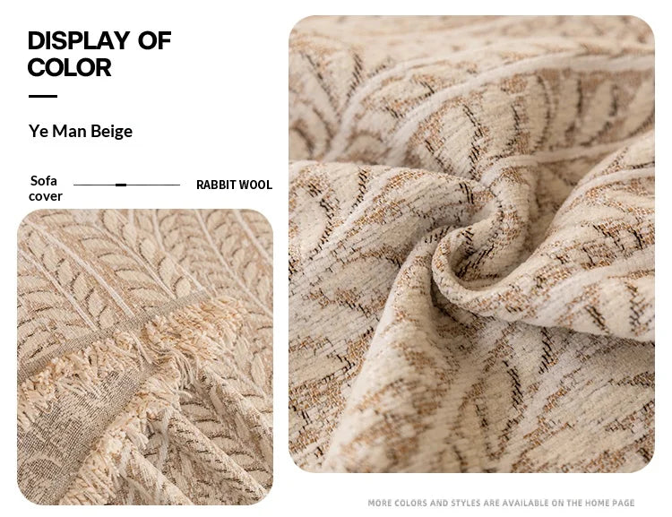 Herringbone Chenille Sofa Cover — All-Season Furniture Protector