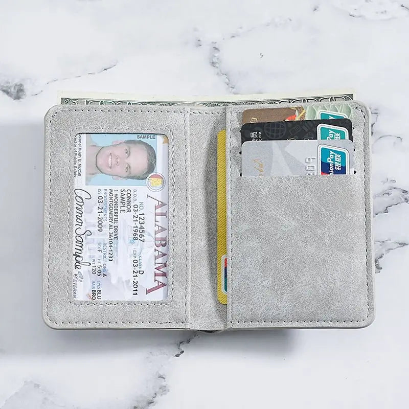 Slim Leather Card Holder Wallet