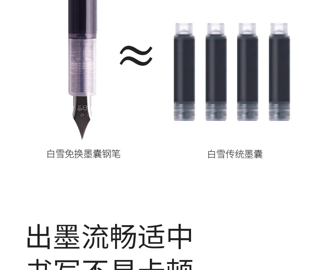 Fine Point Disposable Fountain Pens with Stainless Steel Nib (8-Pack, Assorted Colors)
