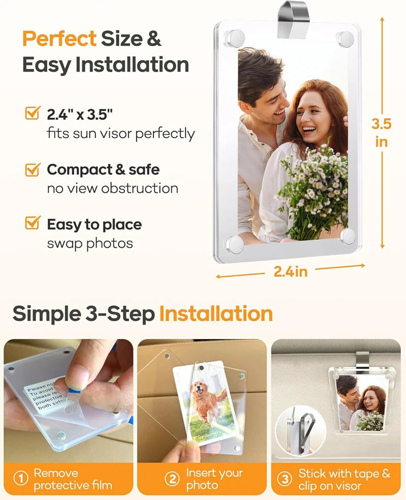 Magnetic Car Sun Visor Photo Clips