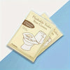 Pack of 10 fleshable seat covers for public toilets in a clear plastic package